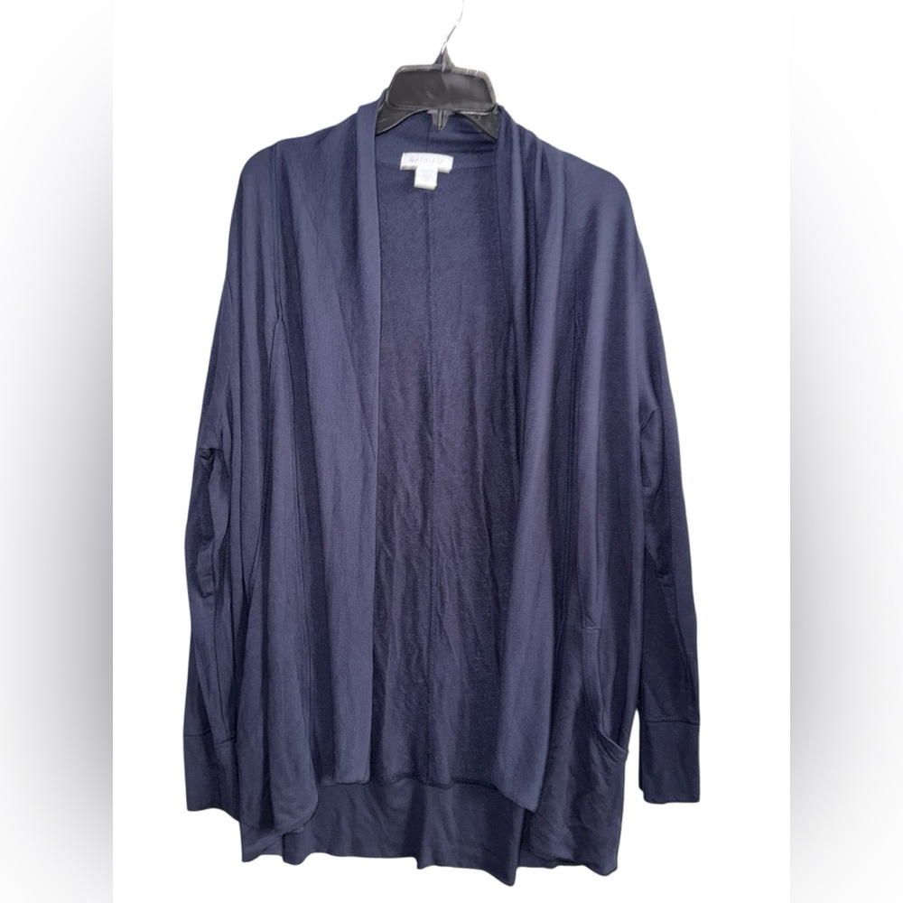 Athleta Navy Open-Front Lightweight Cardigan